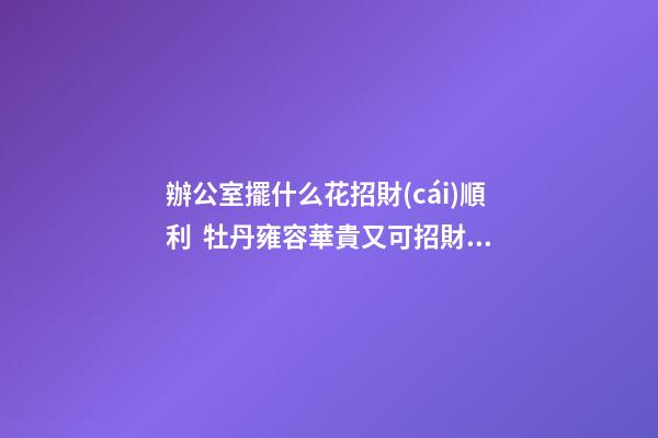 辦公室擺什么花招財(cái)順利  牡丹雍容華貴又可招財(cái)